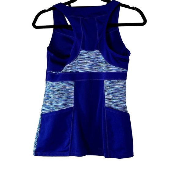 Athleta Tops - Athleta Blue Space Dye RacerbackTank Top with Shelf Bra Sz M EUC